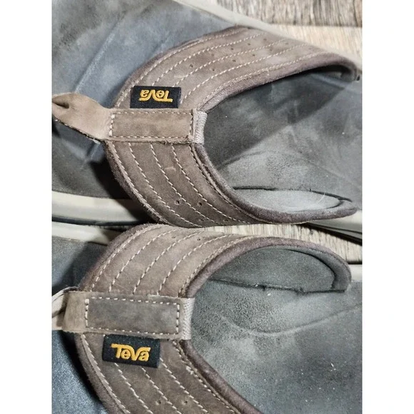 Teva Mens Flip Flop Sandals Brown Size 14 - Picture 3 of 7